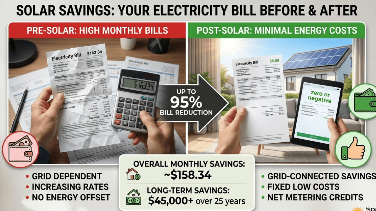 Read more about the article How Solar Reduces Electricity Bills in 2026