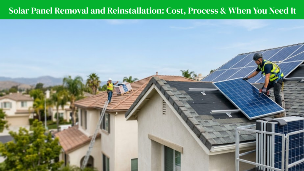 Solar Panel Removal and Reinstallation: Cost, Process & When You Need It