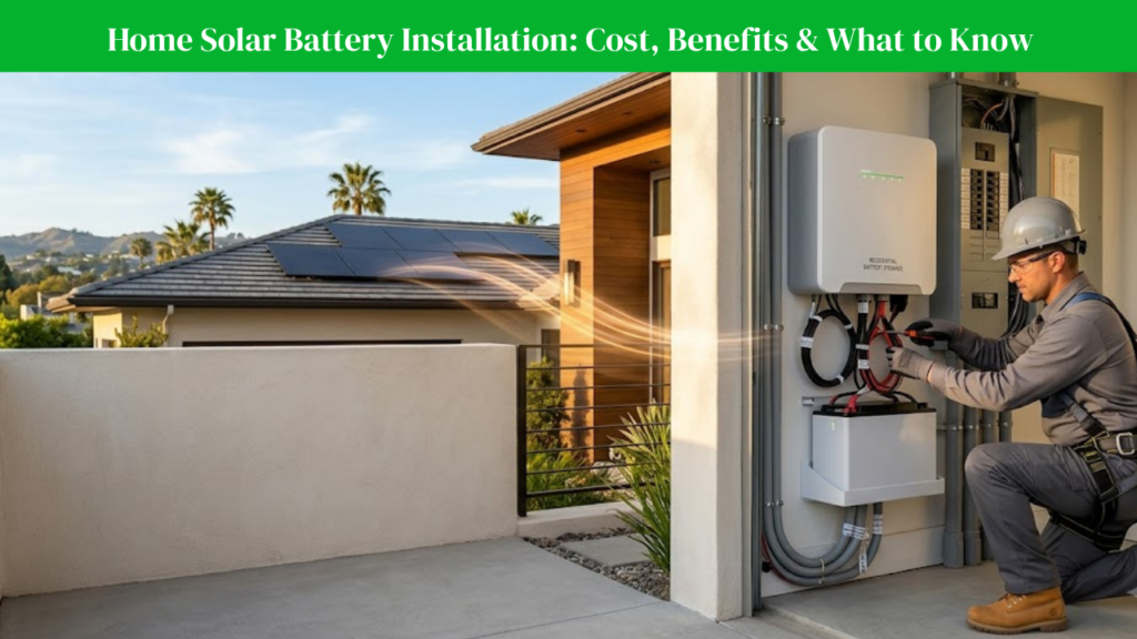 Home Solar Battery Installation: Cost, Benefits & What to Know